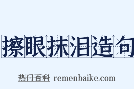 擦眼抹泪造句是什么意思的图片